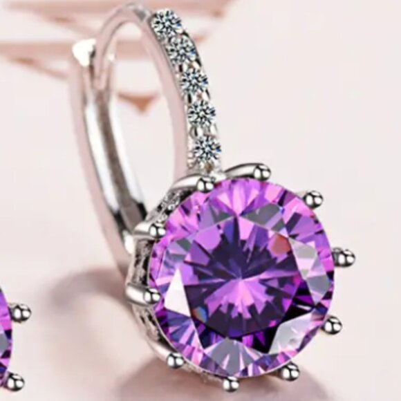 Lymphatic Germanium Magnetology Drainage Silver Electro-Plated Hoop Earrings - Picture 2 of 2